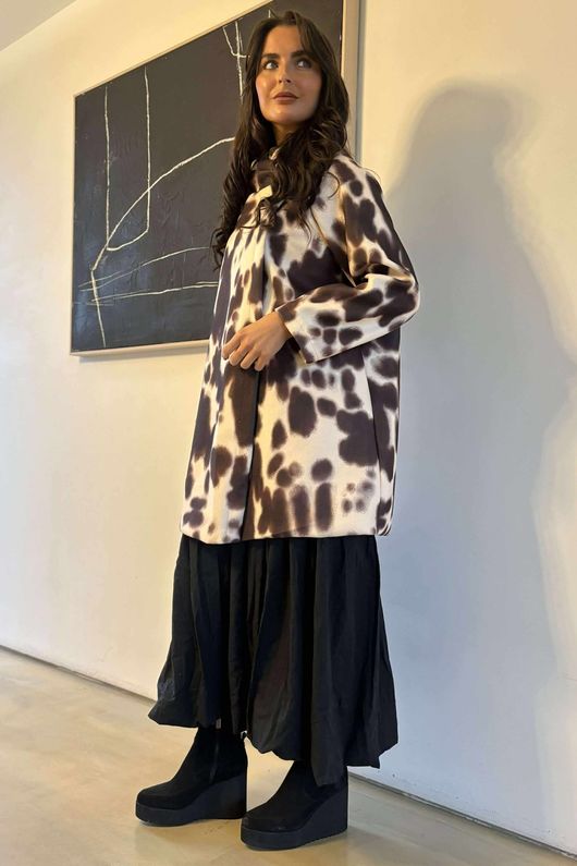 Cori Longline Jacket Inky Naturals